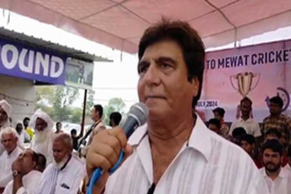 राज बब्बर ने किया मेवात क्रिकेट लीग प्रतियोगिता का उद्घाटन